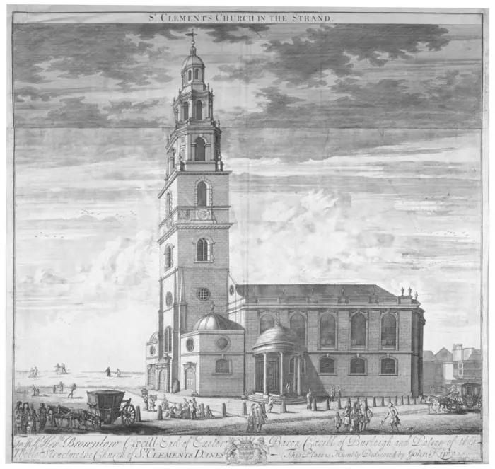 Framed Print : St Clement Danes Church, Westminster, London, c1719 Framed Print : St Clement Danes Church, Westminster, London, c1719