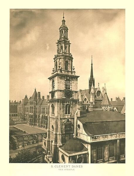St Clement Danes, The Steeple, mid-late 19th century. Creator: Unknown