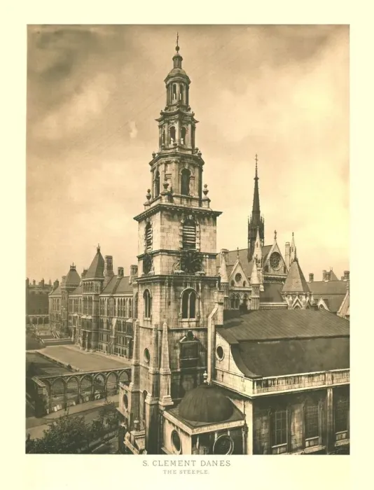 Framed Print : St Clement Danes, The Steeple, mid-late 19th century. Creator: Unknown Framed Print : St Clement Danes, The Steeple, mid-late 19th century. Creator: Unknown