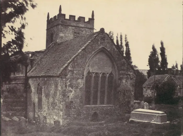 Framed Print : St. Cyriac Church at Lacock Abbey, 1850s. Creator: Unknown Framed Print : St. Cyriac Church at Lacock Abbey, 1850s. Creator: Unknown