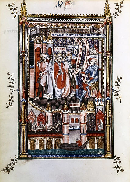 St Denis in chains before Sisinnius, 1317