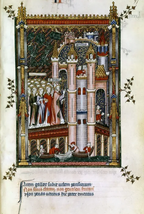 Framed Print : St Denis at the gates of Paris, 1317 Framed Print : St Denis at the gates of Paris, 1317