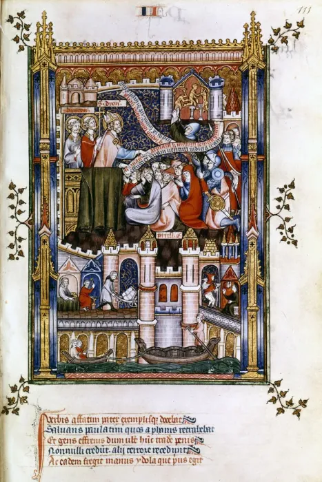 Framed Print : St Denis preaching, 1317 Framed Print : St Denis preaching, 1317
