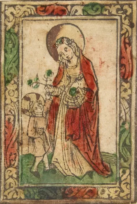 Framed Print : St. Dorothea, 15th century. 15th century. Creator: Anon Framed Print : St. Dorothea, 15th century. 15th century. Creator: Anon