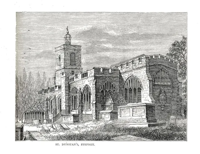 Framed Print : St. Dunstans Stepney. From a View taken in 1803. Artist: Walter Thornbury Framed Print : St. Dunstans Stepney. From a View taken in 1803. Artist: Walter Thornbury