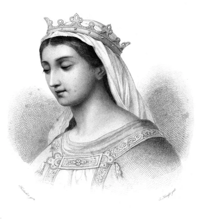 Framed Print : St Elizabeth of Hungary. Artist: Krausse Framed Print : St Elizabeth of Hungary. Artist: Krausse