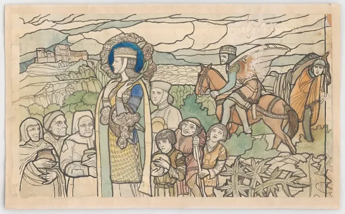 Framed Print : St. Elizabeth of Hungary - Thuringia, 1938-1941. Creator: Sandor Nagy Framed Print : St. Elizabeth of Hungary - Thuringia, 1938-1941. Creator: Sandor Nagy
