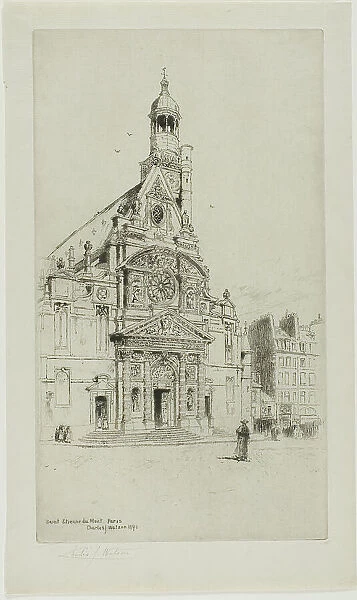 St. Etienne du Mont, Paris, 1890. Creator: Charles John Watson