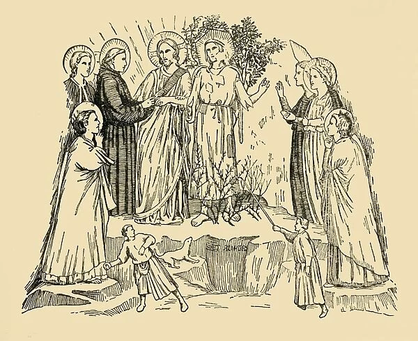 St. Francis of Assisi Takes the Lady Poverty To Be His Bride, c1930. Creator: Unknown