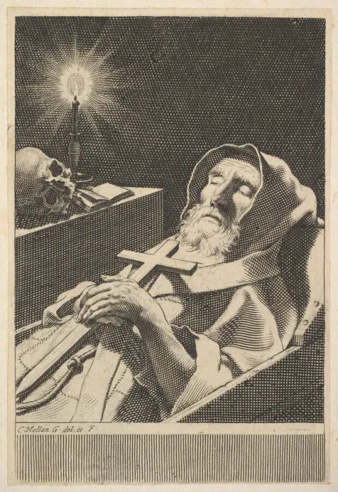 Framed Print : St. Francis de Paul. Creator: Claude Mellan Framed Print : St. Francis de Paul. Creator: Claude Mellan