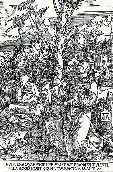 St Francis Receiving the Stigmata, 1504 (1906). Artist: Albrecht Durer