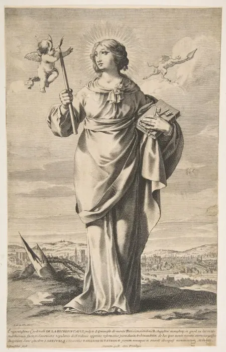 Framed Print : St. Genevieve. n. d. Creator: Gilles Rousselet Framed Print : St. Genevieve. n. d. Creator: Gilles Rousselet