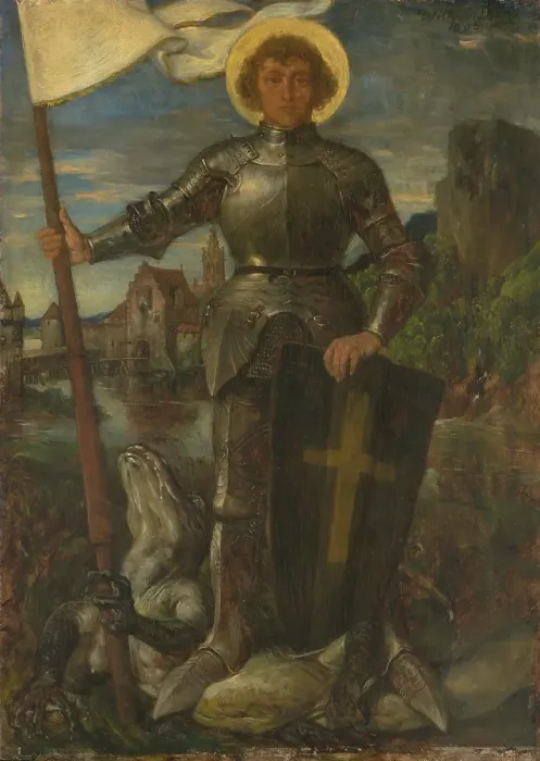 Framed Print : St George, 1896. Creator: Wilhelm von Diez Framed Print : St George, 1896. Creator: Wilhelm von Diez