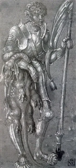 Framed Print : St George, c1504-1553. Artist: Lucas Cranach the Elder Framed Print : St George, c1504-1553. Artist: Lucas Cranach the Elder