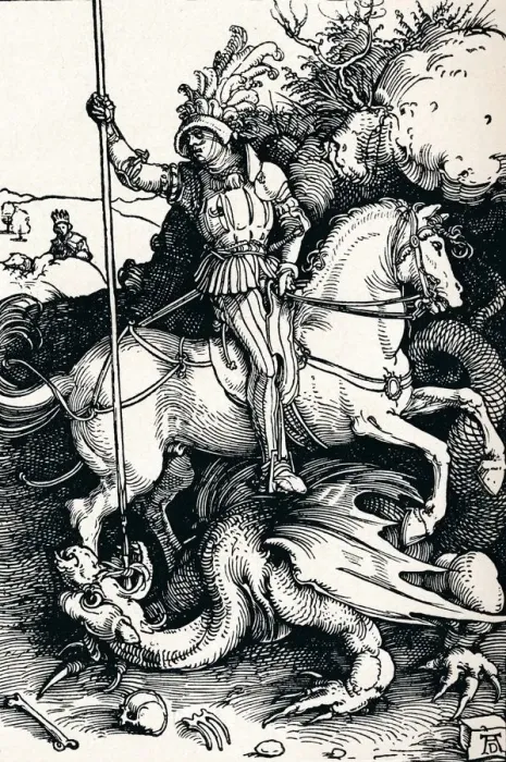 Framed Print : St George and the Dragon, 1505 (1906). Artist: Albrecht Durer Framed Print : St George and the Dragon, 1505 (1906). Artist: Albrecht Durer