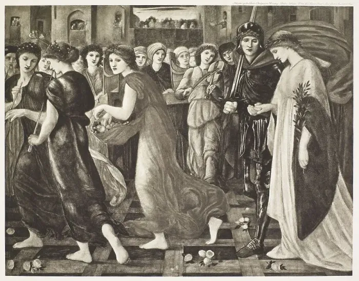 Framed Print : St George Series - The Return of St George and the Princess, c1860s, (1900). Creator: Unknown Framed Print : St George Series - The Return of St George and the Princess, c1860s, (1900). Creator: Unknown