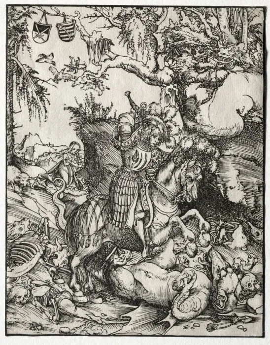 Framed Print : St. George Slaying the Dragon, 1500s. Creator: Lucas Cranach (German, 1472-1553) Framed Print : St. George Slaying the Dragon, 1500s. Creator: Lucas Cranach (German, 1472-1553)