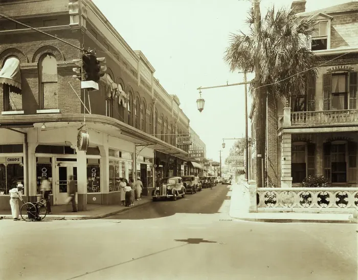 Framed Print : St. George Street, St. Augustine, St. Johns County, Florida, 1937. Creator: Frances Benjamin Johnston Framed Print : St. George Street, St. Augustine, St. Johns County, Florida, 1937. Creator: Frances Benjamin Johnston