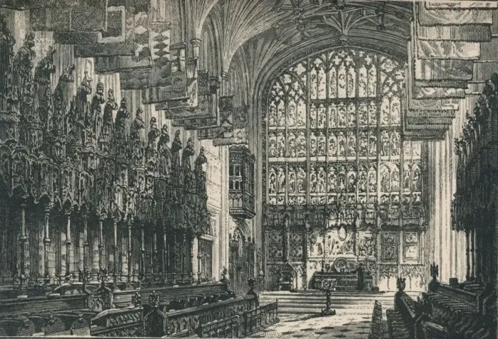 Framed Print : St. Georges Chapel: The Choir, Looking East, 1895 Framed Print : St. Georges Chapel: The Choir, Looking East, 1895