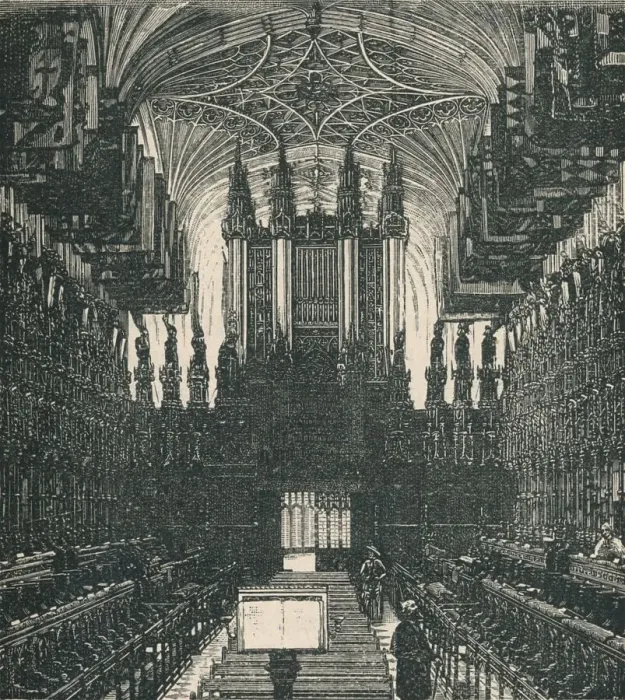 Framed Print : St. Georges Chapel: The Choir, Looking West, 1895 Framed Print : St. Georges Chapel: The Choir, Looking West, 1895