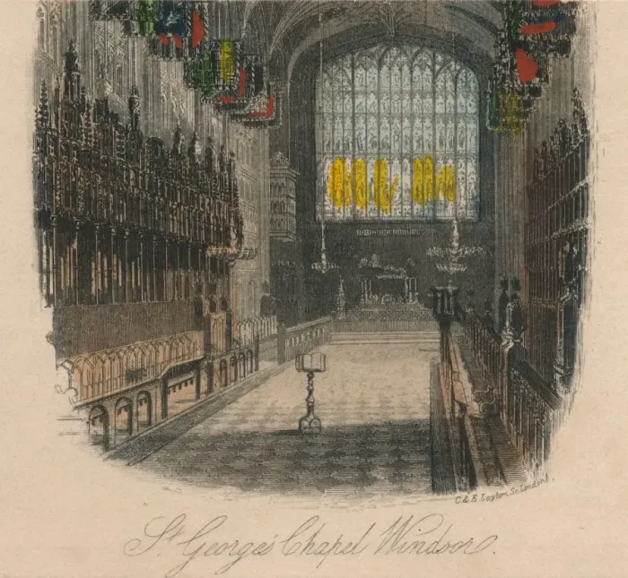 Framed Print : St. Georges Chapel Windsor, 19th century. Creators: Unknown, C&E Layton Framed Print : St. Georges Chapel Windsor, 19th century. Creators: Unknown, C&E Layton