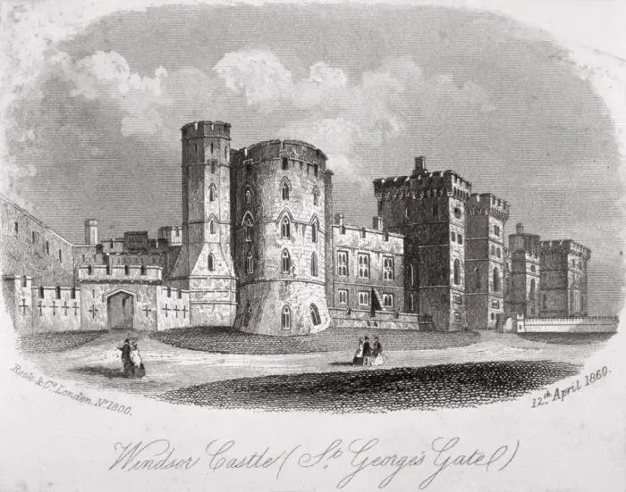 Framed Print : St Georges Gate, Windsor Castle, Berkshire, 1860 Framed Print : St Georges Gate, Windsor Castle, Berkshire, 1860