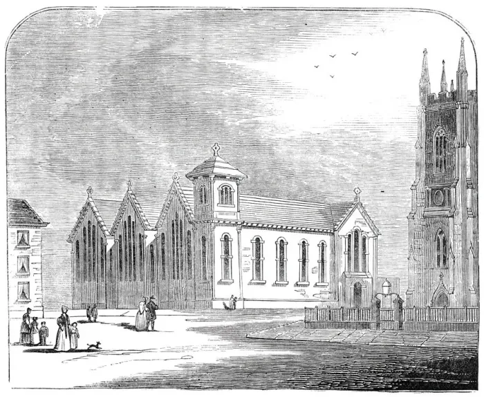 Framed Print : St. Georges Schools, Sheffield, 1844. Creator: Unknown Framed Print : St. Georges Schools, Sheffield, 1844. Creator: Unknown