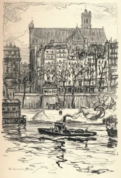 Framed Print : St Gervais, 1915. Artist: Frank Milton Armington Framed Print : St Gervais, 1915. Artist: Frank Milton Armington