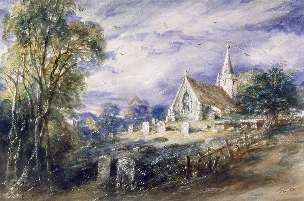 St Giles Church, Stoke Poges, 1833. Artist: John Constable
