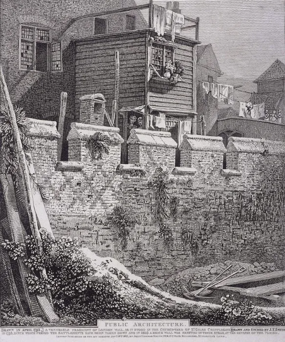 Framed Print : St Giles without Cripplegate, London, 1812. Artist: John Thomas Smith Framed Print : St Giles without Cripplegate, London, 1812. Artist: John Thomas Smith