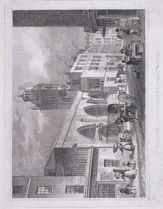 Framed Print : St Giles without Cripplegate, London, 1830. Artist: W Henshall Framed Print : St Giles without Cripplegate, London, 1830. Artist: W Henshall