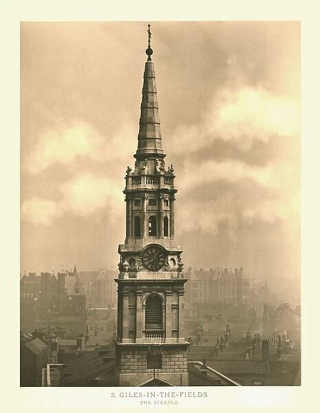 St Giles-in-the-Fields, The Steeple, mid-late 19th century. Creator: Unknown