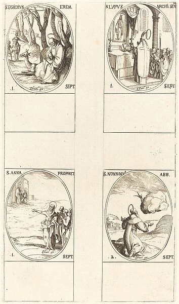 St. Giles; St. Lupus; St. Anne; St. Nonnosus. Creator: Jacques Callot