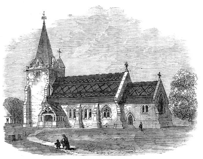 Framed Print : St. Giles's Church, Dallington, Sussex, 1864. Creator: Unknown Framed Print : St. Giles's Church, Dallington, Sussex, 1864. Creator: Unknown