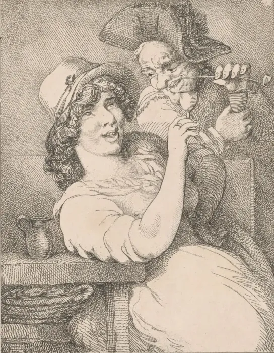 Framed Print : St Giless Courtship, 1799. 1799. Creator: Thomas Rowlandson Framed Print : St Giless Courtship, 1799. 1799. Creator: Thomas Rowlandson