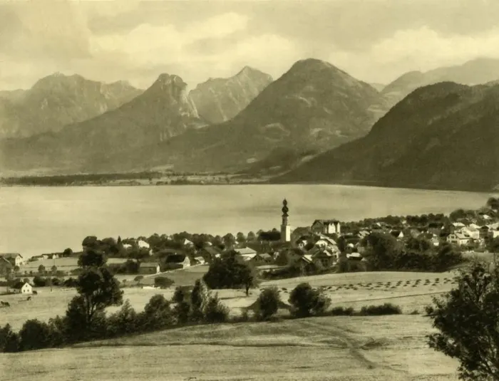 Framed Print : St Gilgen, Lake Wolfgang, Austria, c1935. Creator: Unknown Framed Print : St Gilgen, Lake Wolfgang, Austria, c1935. Creator: Unknown