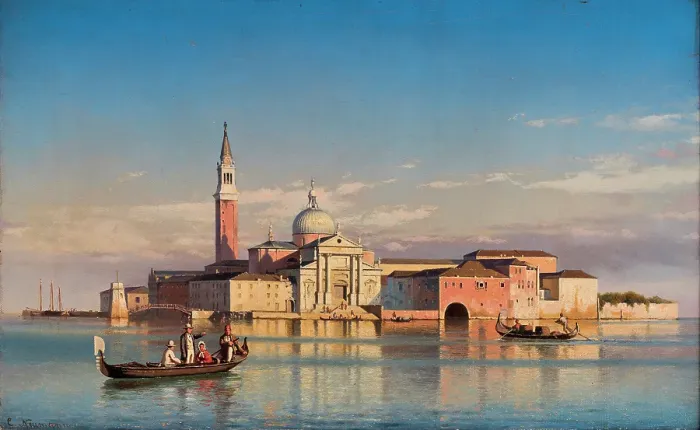 Framed Print : St. Giorgio Maggiore in Venice, n.d. c1860-1890. Creator: Carl Neumann Framed Print : St. Giorgio Maggiore in Venice, n.d. c1860-1890. Creator: Carl Neumann