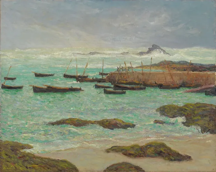 Framed Print : St. Guénole, 1899. Creator: Maxime Emile Louis Maufra Framed Print : St. Guénole, 1899. Creator: Maxime Emile Louis Maufra