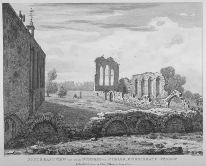 Framed Print : St Helens Priory, Bishopsgate, City of London, 1819. Artist Framed Print : St Helens Priory, Bishopsgate, City of London, 1819. Artist