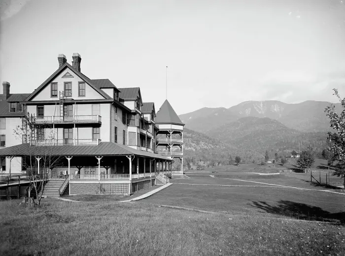 Framed Print : St. Hubert's Inn and the Giant, Keene Valley, Adirondack Mountains, c1903. Creator: Unknown Framed Print : St. Hubert's Inn and the Giant, Keene Valley, Adirondack Mountains, c1903. Creator: Unknown