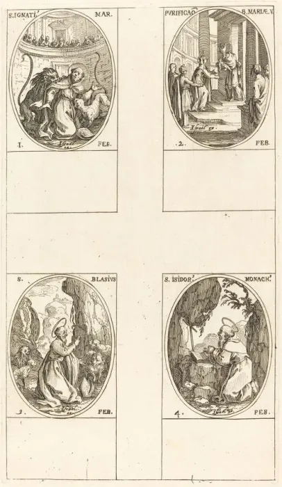 Framed Print : St. Ignatius; Purification of the Virgin; St. Blaise; St. Isidore Framed Print : St. Ignatius; Purification of the Virgin; St. Blaise; St. Isidore