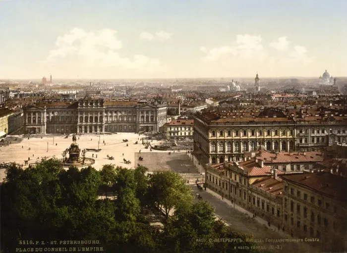 Framed Print : St Isaacs Square, St Petersburg, Russia, c1890-c1905 Framed Print : St Isaacs Square, St Petersburg, Russia, c1890-c1905
