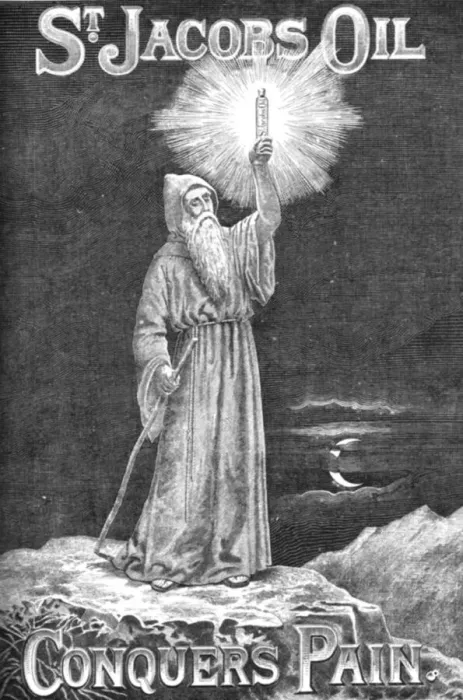 Framed Print : St. Jacobs Oil, Conquers Pain, 1888. Creator: Unknown Framed Print : St. Jacobs Oil, Conquers Pain, 1888. Creator: Unknown