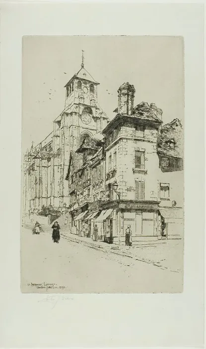 Framed Print : St. Jacques, Lisieux, 1890. Creator: Charles John Watson Framed Print : St. Jacques, Lisieux, 1890. Creator: Charles John Watson