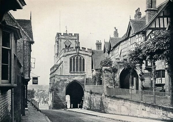 St James Church over West Gate, Warwick, Warwickshire, 1929. Artist: BC Clayton