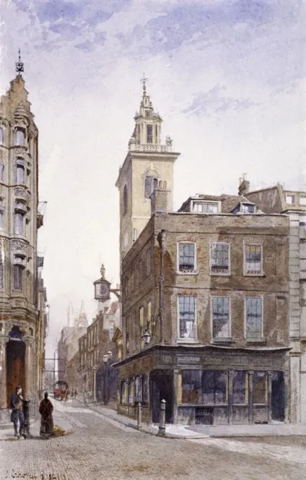 Framed Print : St James Garlickhythe, Upper Thames Street, London, 1882. Artist: John Crowther Framed Print : St James Garlickhythe, Upper Thames Street, London, 1882. Artist: John Crowther