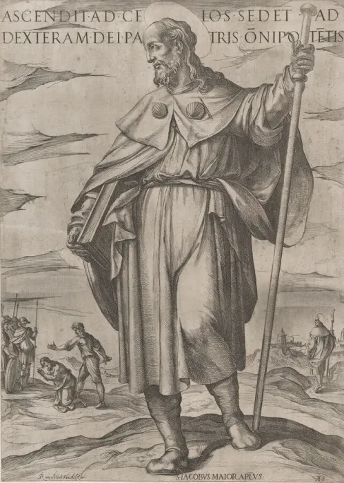 Framed Print : St. James Major, late 16th century. late 16th century. Creator: Antonio Tempesta Framed Print : St. James Major, late 16th century. late 16th century. Creator: Antonio Tempesta