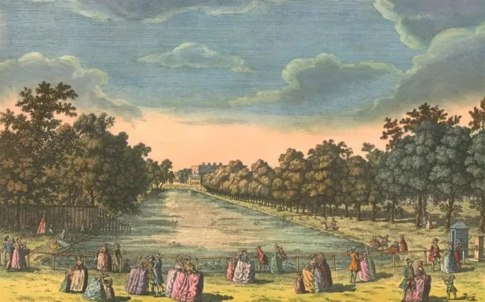 Framed Print : St James Park & Buckingham House, c1763. Creator: Unknown Framed Print : St James Park & Buckingham House, c1763. Creator: Unknown
