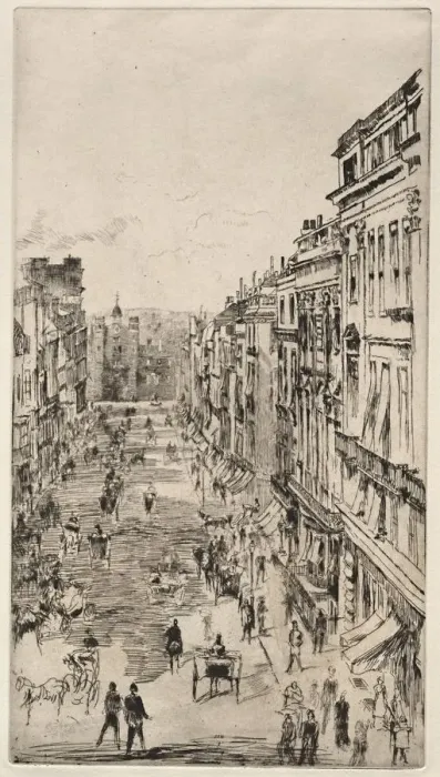 Framed Print : St. James Street. Creator: James McNeill Whistler (American, 1834-1903) Framed Print : St. James Street. Creator: James McNeill Whistler (American, 1834-1903)