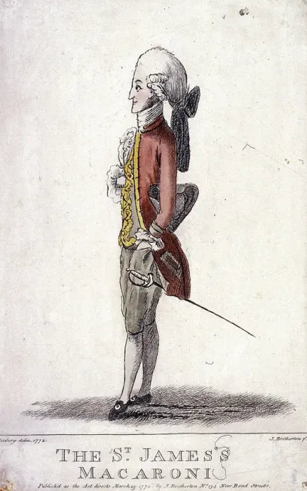 Framed Print : The St Jamess Macaroni, 1772. Artist: James Bretherton Framed Print : The St Jamess Macaroni, 1772. Artist: James Bretherton